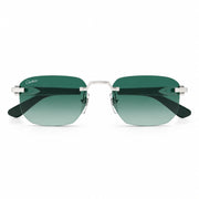 Cartier Elongated C de Motif Men Rimless Green Gradient Sunglasses