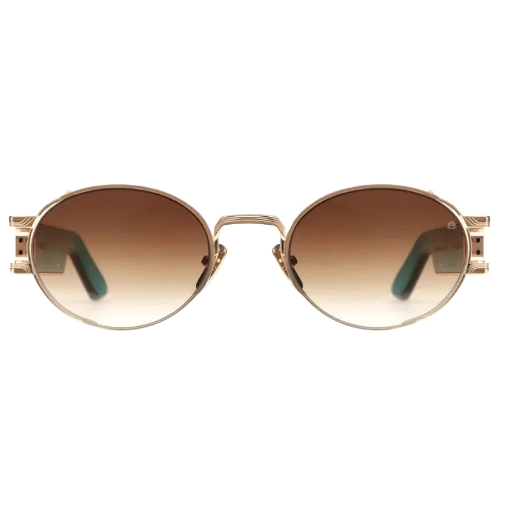 Maybach The Drive I Men 22K Mellow Gold Titanium / Light Bronze Gradient Sunglasses 