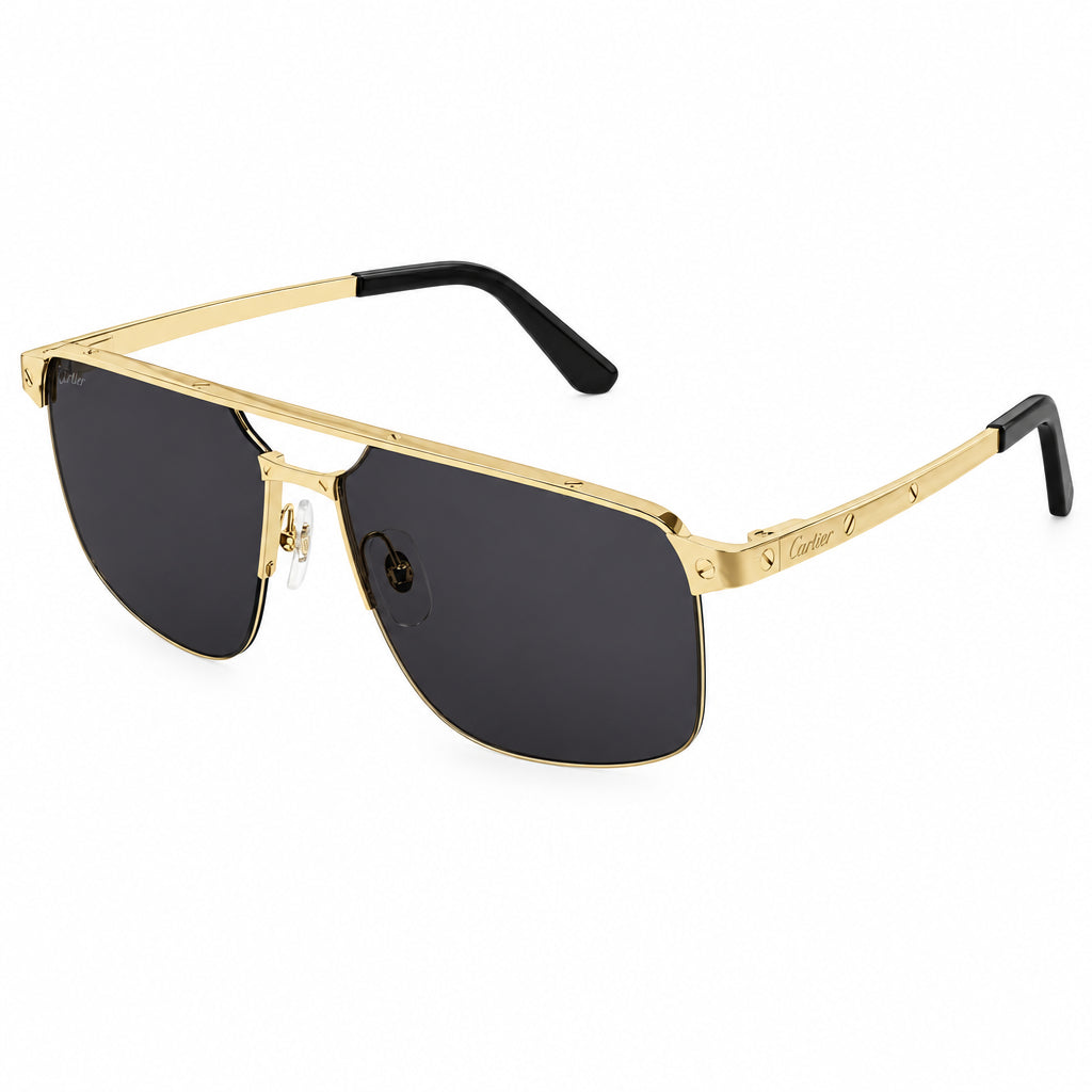 Cartier Santos de Cartier Men Navigator Grey Sunglasses