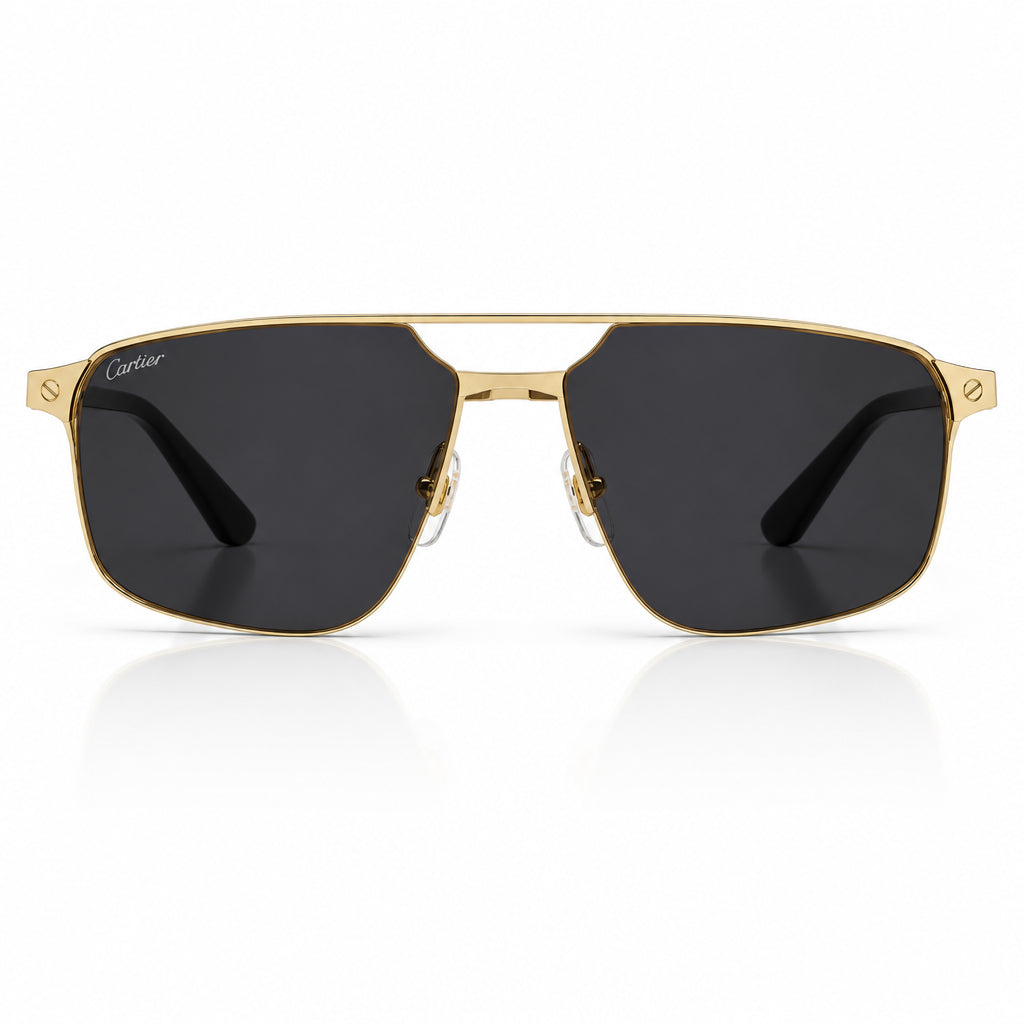 Cartier Santos de Cartier Men Navigator Grey Sunglasses