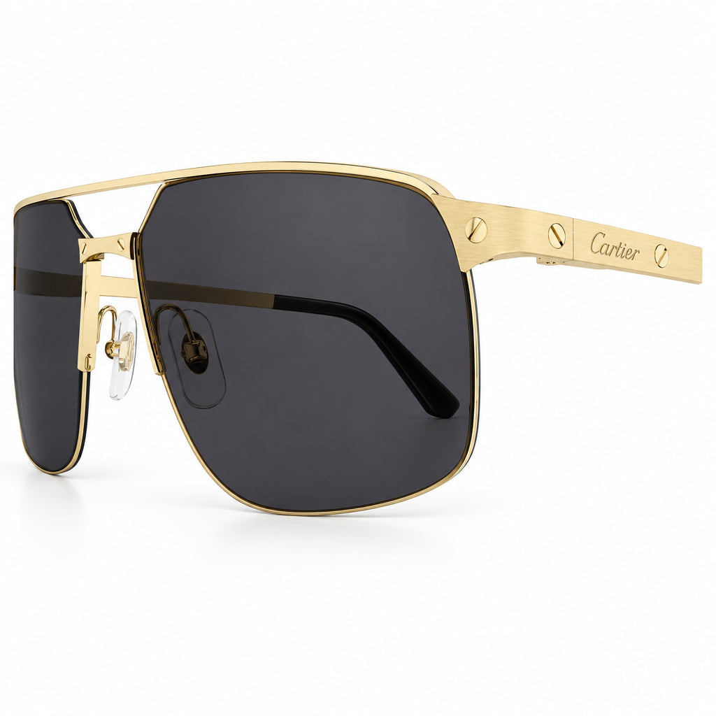 Cartier Santos de Cartier Men Navigator Grey Sunglasses