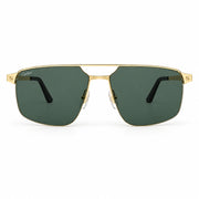 Cartier Santos de Cartier Men Navigator Gold-Green Sunglasses