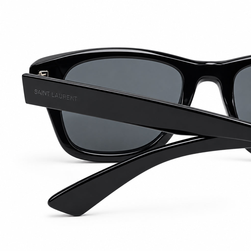 Saint Laurent SL 801 Unisex Square Black Sunglasses