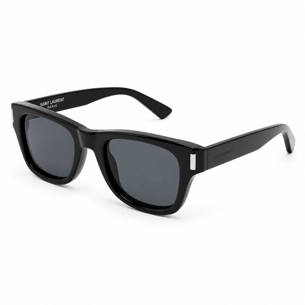 Saint Laurent SL 801 Unisex Square Black Sunglasses