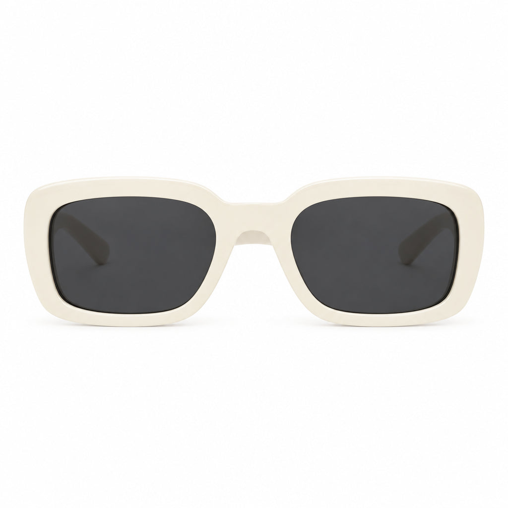 Saint Laurent SL M130 Women Pillowed Rectangular Ivory / White Sunglasses