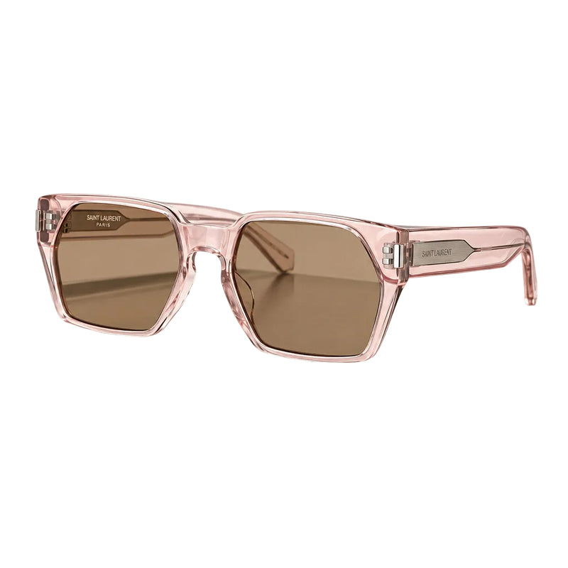 Saint Laurent Men SL 894 Square Transparent Pink Sunglasses