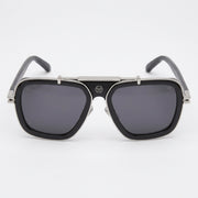 Philipp Plein Men's SPP109M Black / Silver Sunglasses