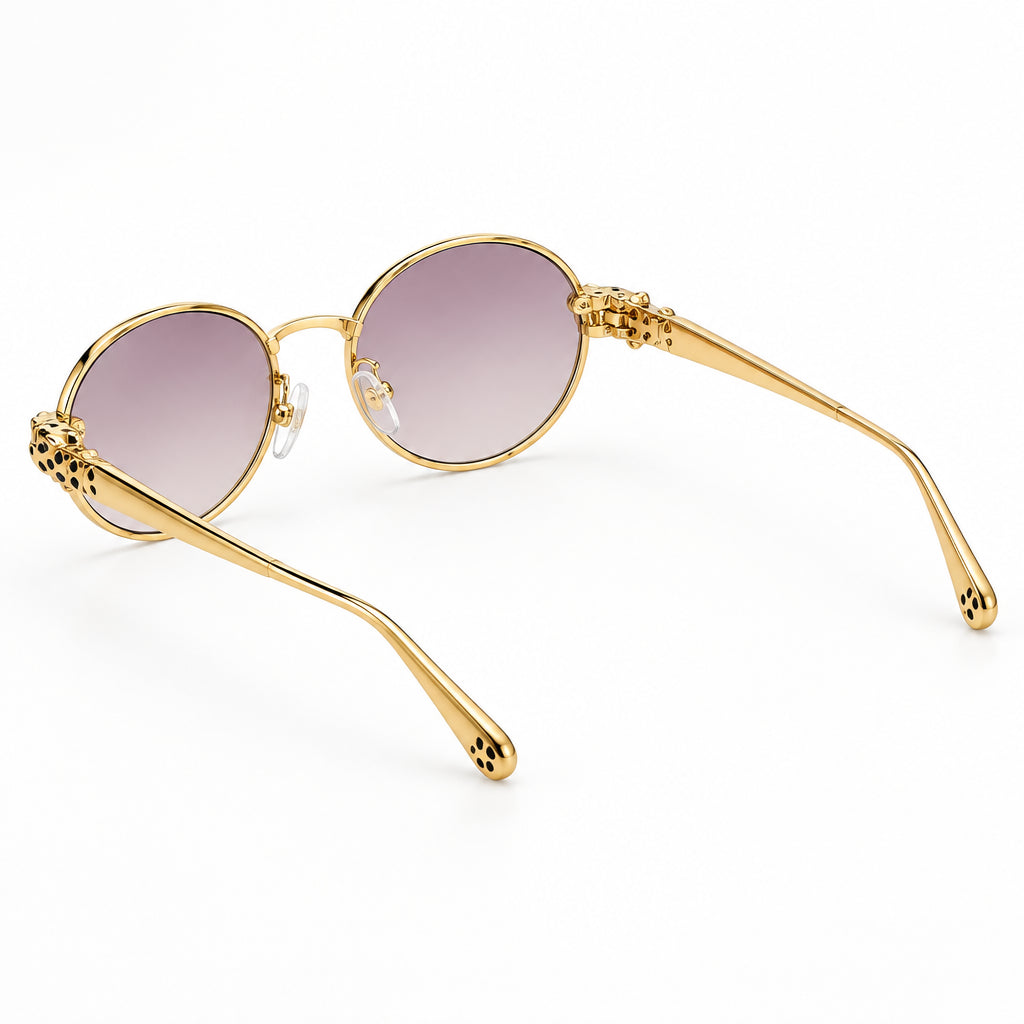 Cartier Panthère de C Women Round Pink Gradient Sunglasses