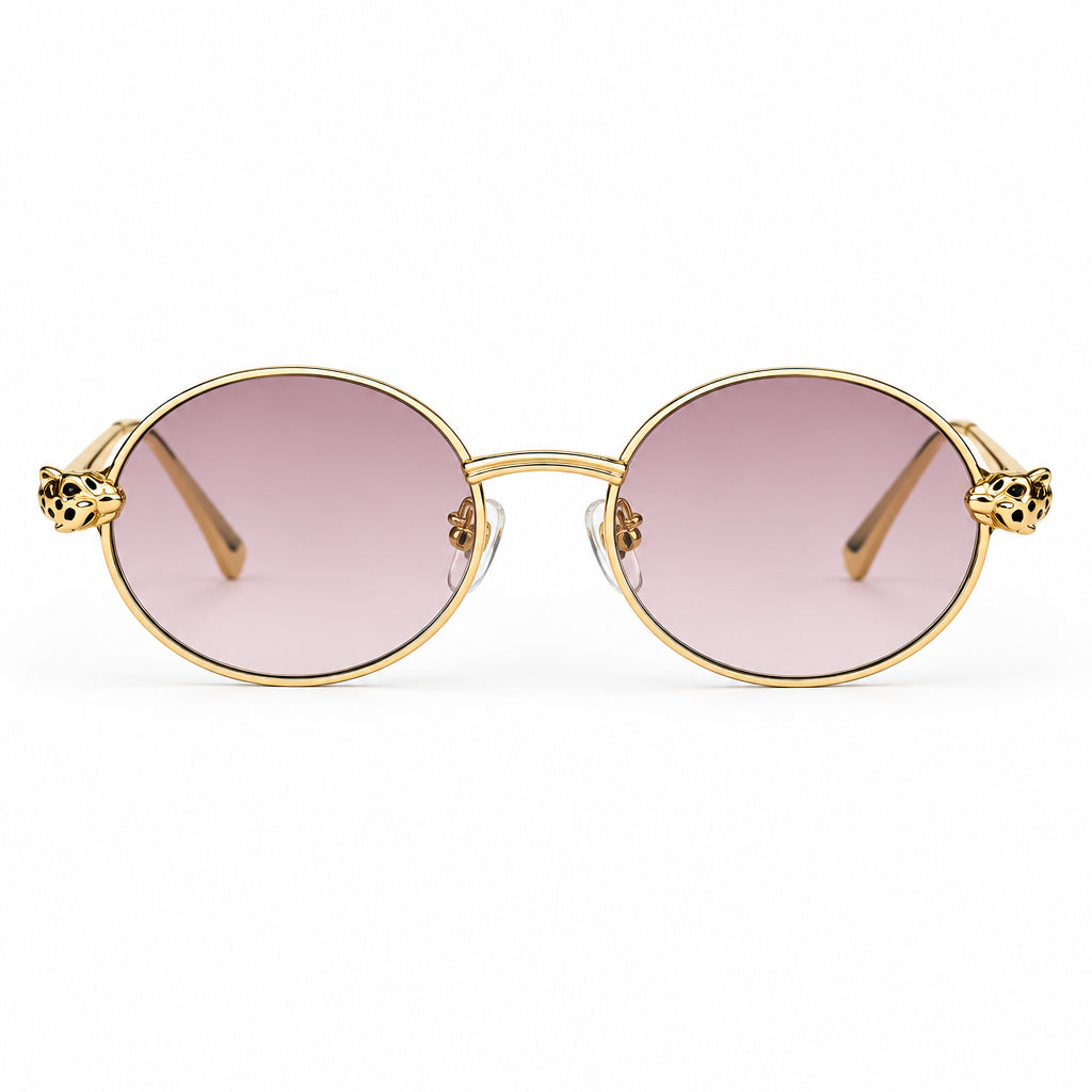 Cartier Panthère de C Women Round Pink Gradient Sunglasses