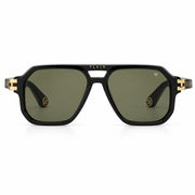 Philipp Plein VPP148M Unisex Black Navigator Dark Green Sunglasses