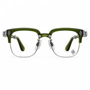 Chrome Hearts Unisex Evagilist Transparent Olive & Sterling Silver Eyewear
