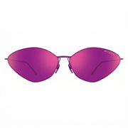 Balenciaga  Unisex BB0350S 003 Metallic Purple / Violet Cat-Eye Titanium Sunglasses