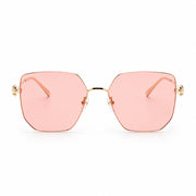 Cartier Clash de C Women Gold Finish Studded Temple Square Pink Gradient Sunglasses