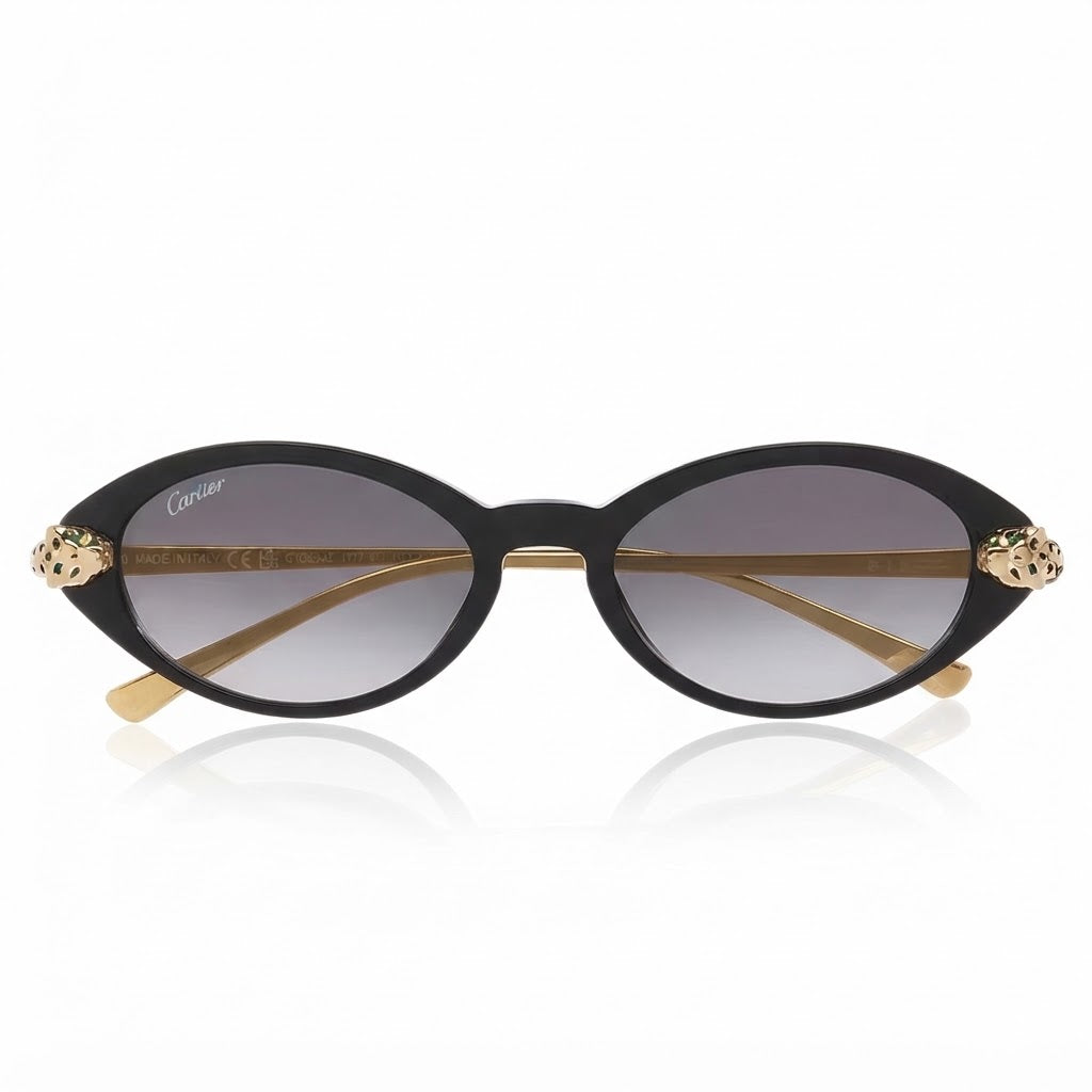 Cartier Panthère de Cat-Eye Women Grey Sunglasses