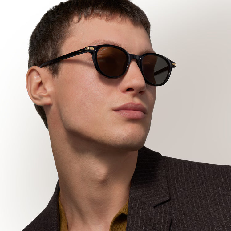 Cartier Première de C Men Black & Grey Sunglasses