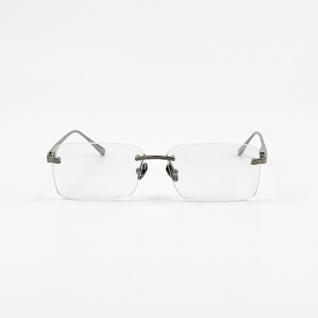 MAYBACH The Visual I Unisex Gunmetal / Ruthenium (P-HB-Z15) | 54mm Rimless Eyeglasses 