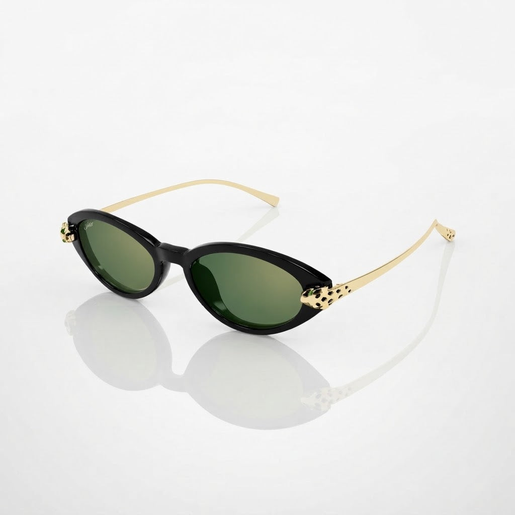 Cartier Panthère de Cat-Eye Women Green Gradient Sunglasses
