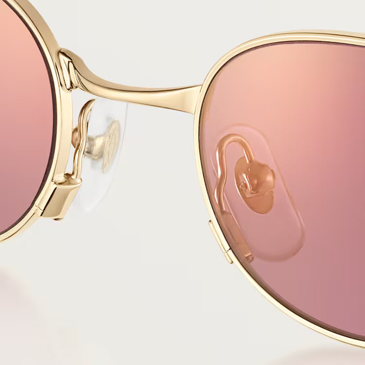 Cartier Panthère de C Women Gold & Pink Mirrored Sunglasses