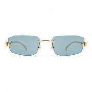 Cartier Panthère de C Unisex Rimless Rectangular Light Blue Sunglasses