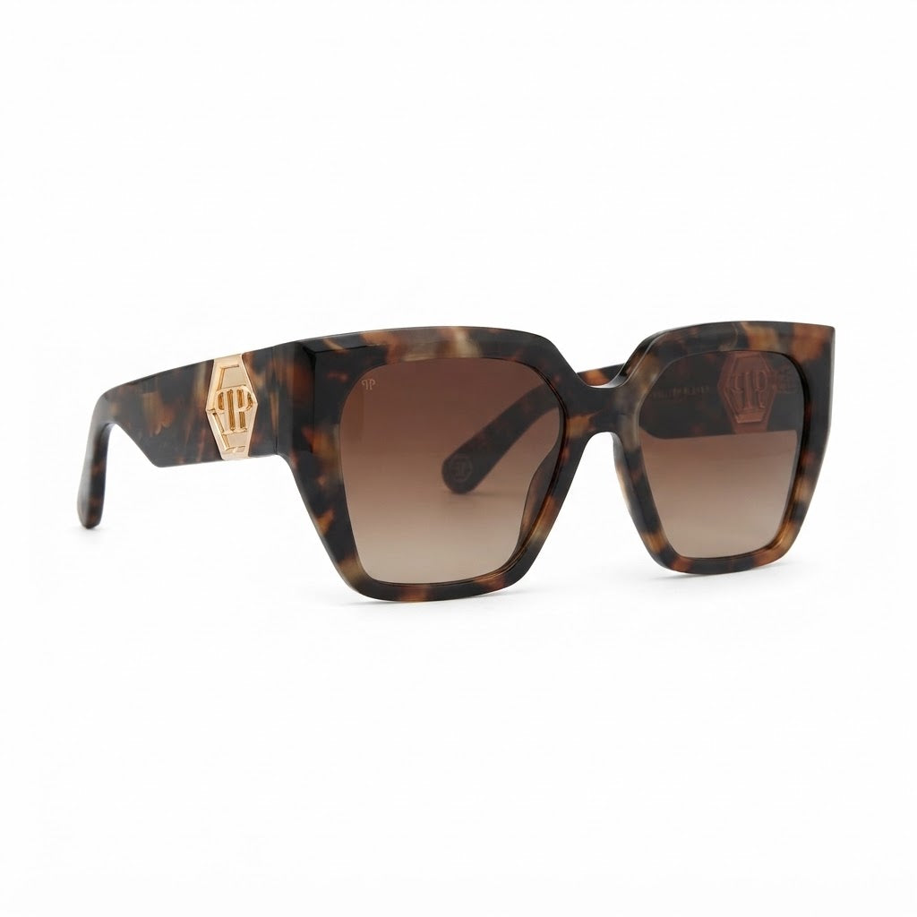 Philipp Plein SPP177 Unisex Dark Havana Sunglasses