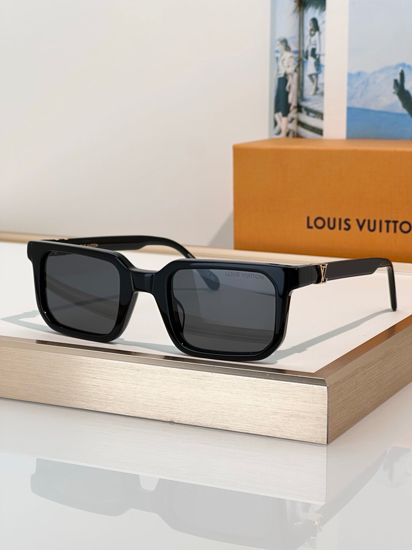 Louis Vuitton Men Z3262U Black Sunglasses