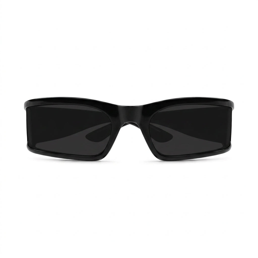 Balenciaga Unisex BB0458S Sunset Rectangle Black / Grey Sunglasses