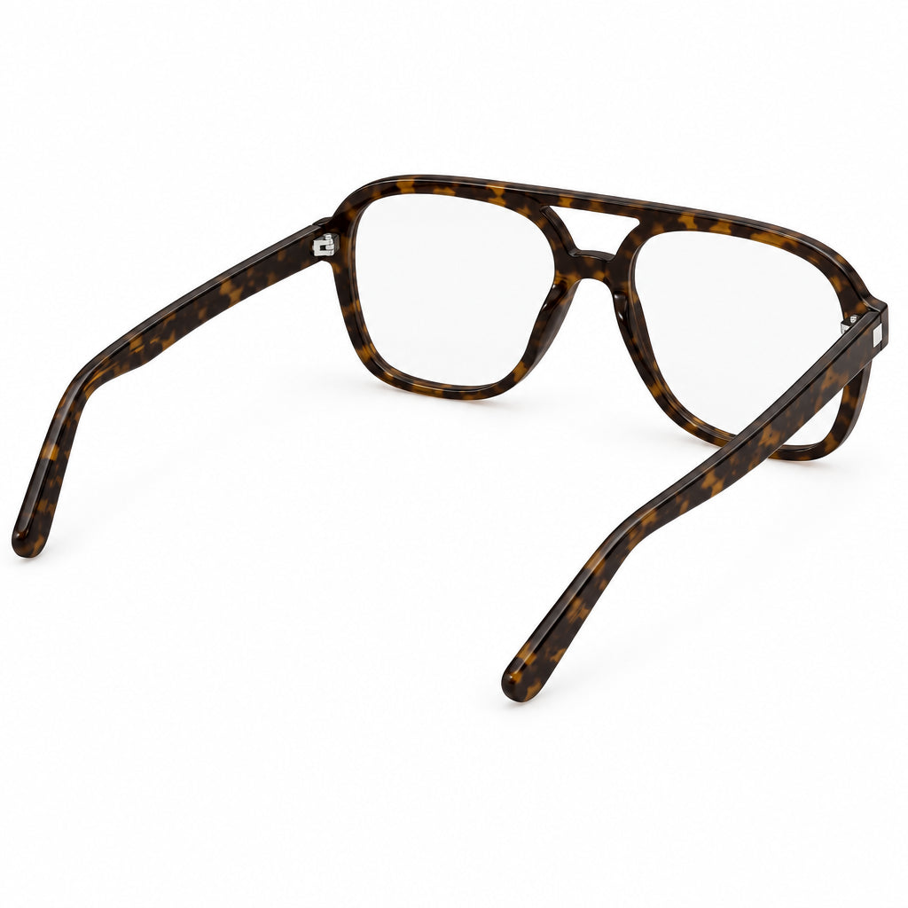 Saint Laurent Women SL 545 Geometric Aviator 002 Dark Havana Sunglasses