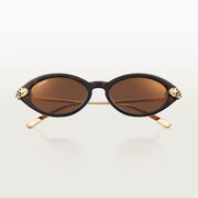 Cartier Panthère de Cat-Eye Women Tortoiseshell Brown Sunglasses