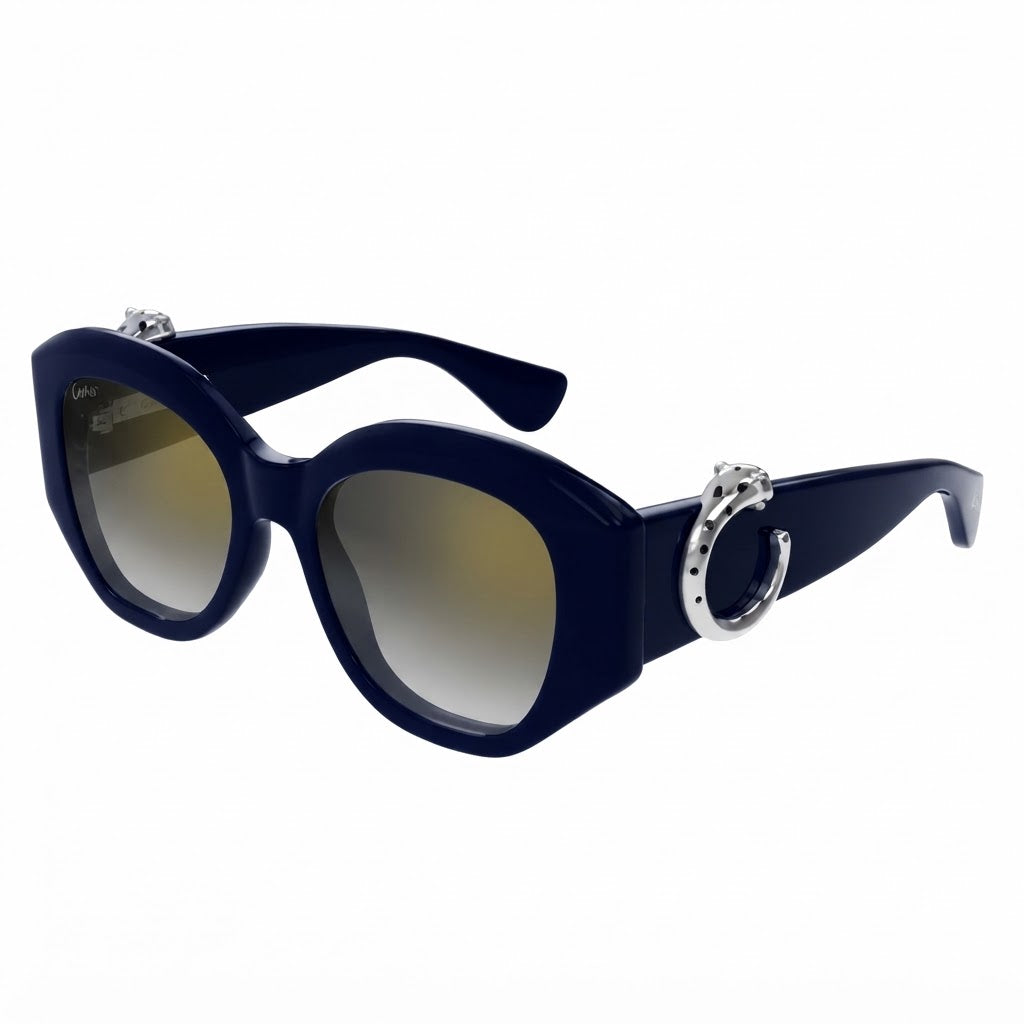Cartier Panthère de C Motif Square Women Blue Sunglasses