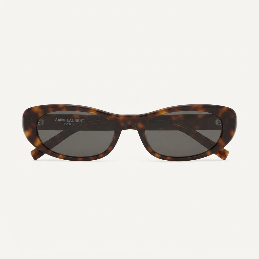 Saint Laurent Women SL 557 SHADE PLUMP Light Havana Sunglasses