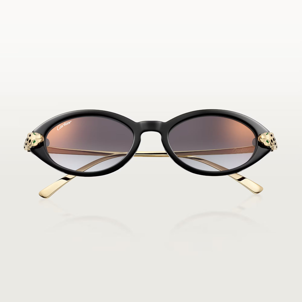 Cartier Panthère de Cat-Eye Women Grey Gradient Sunglasses