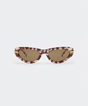 Chanel Women Oval Panto Frame Brown Sunglasses