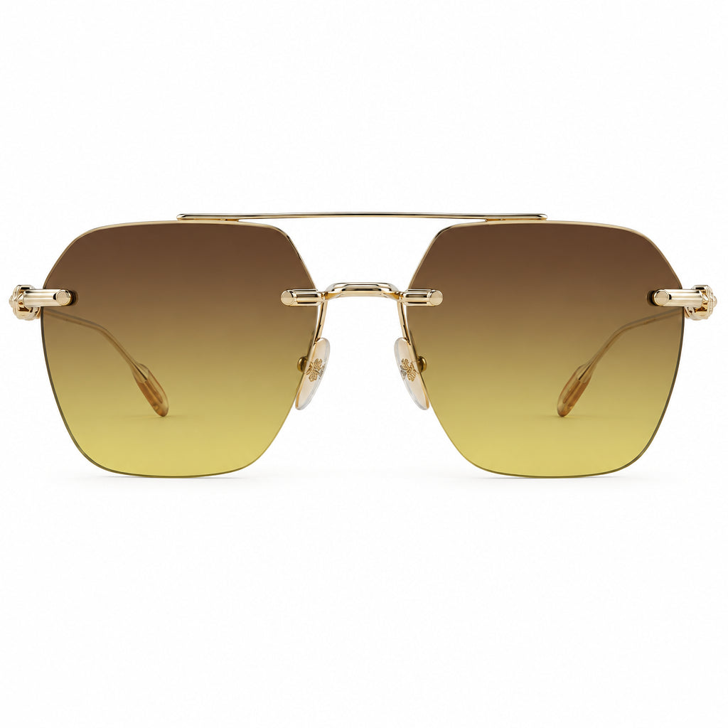 Chrome Hearts Unisex Stinger Matte Gold Plated / Alchemist Gradient Sunglasses