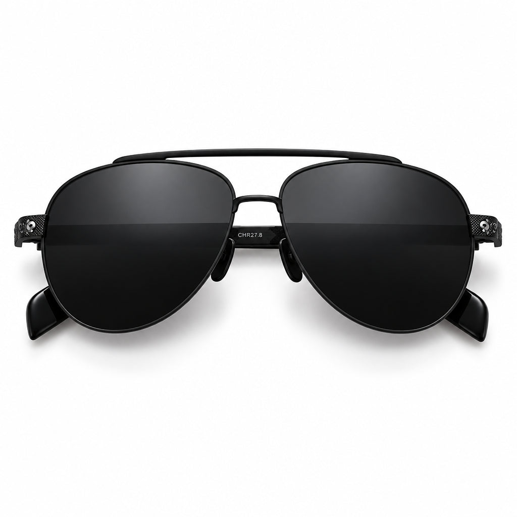 Chrome Hearts Unisex Aurelia Black Aviator Black Sunglasses