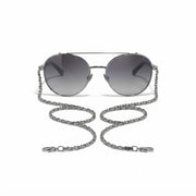Chanel Pilot Calfskin Grey Gradient Sunglasses