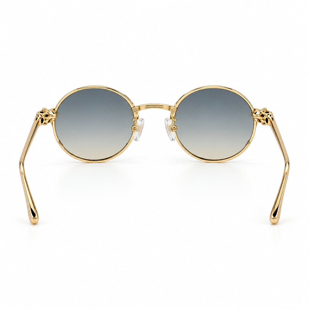 Cartier Panthère de C Women Round Blue-Yellow Gradient Sunglasses