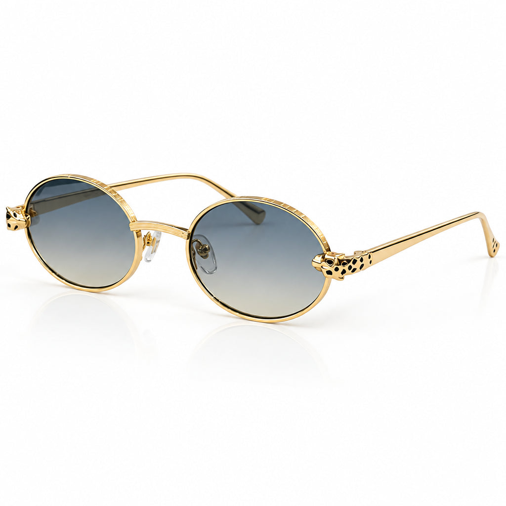 Cartier Panthère de C Women Round Blue-Yellow Gradient Sunglasses