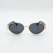 Chanel Women Oval Frame Black Sunglasses