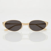 Cartier Panthère de C Women Oval Grey Mirror Sunglasses