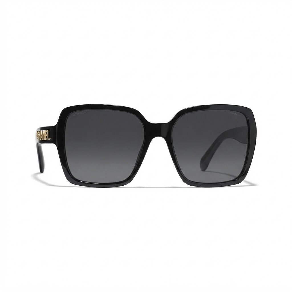 Chanel Women Logo Square Black Sunglasses