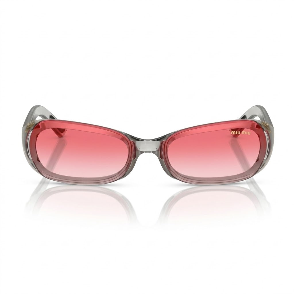Miu Miu Runway SMUC07 Women Transparent Grey / Rose Gradient Sunglasses