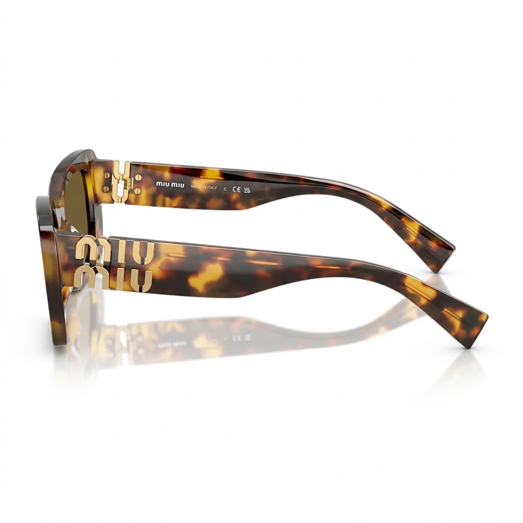 Miu Miu Women Glimpse Honey Havana / Dark Brown Sunglasses