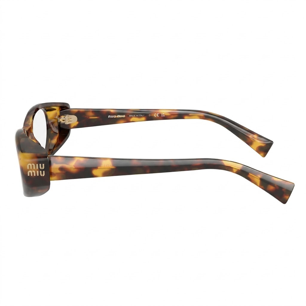 Miu Miu Women MU 03ZV Narrow Oval Optical Honey Havana / Transparent Glasses