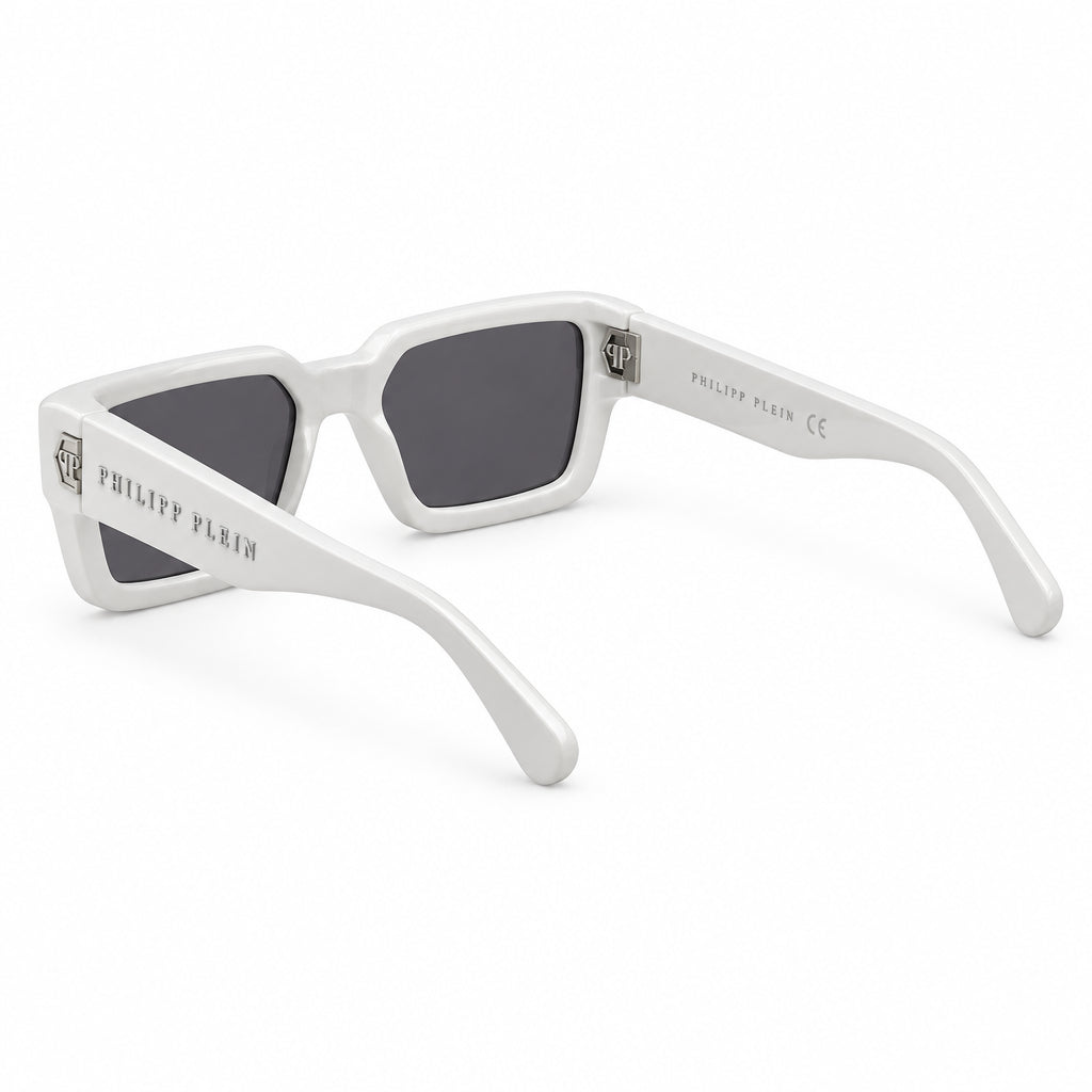 Philipp Plein Men's Square Matte White Sunglasses