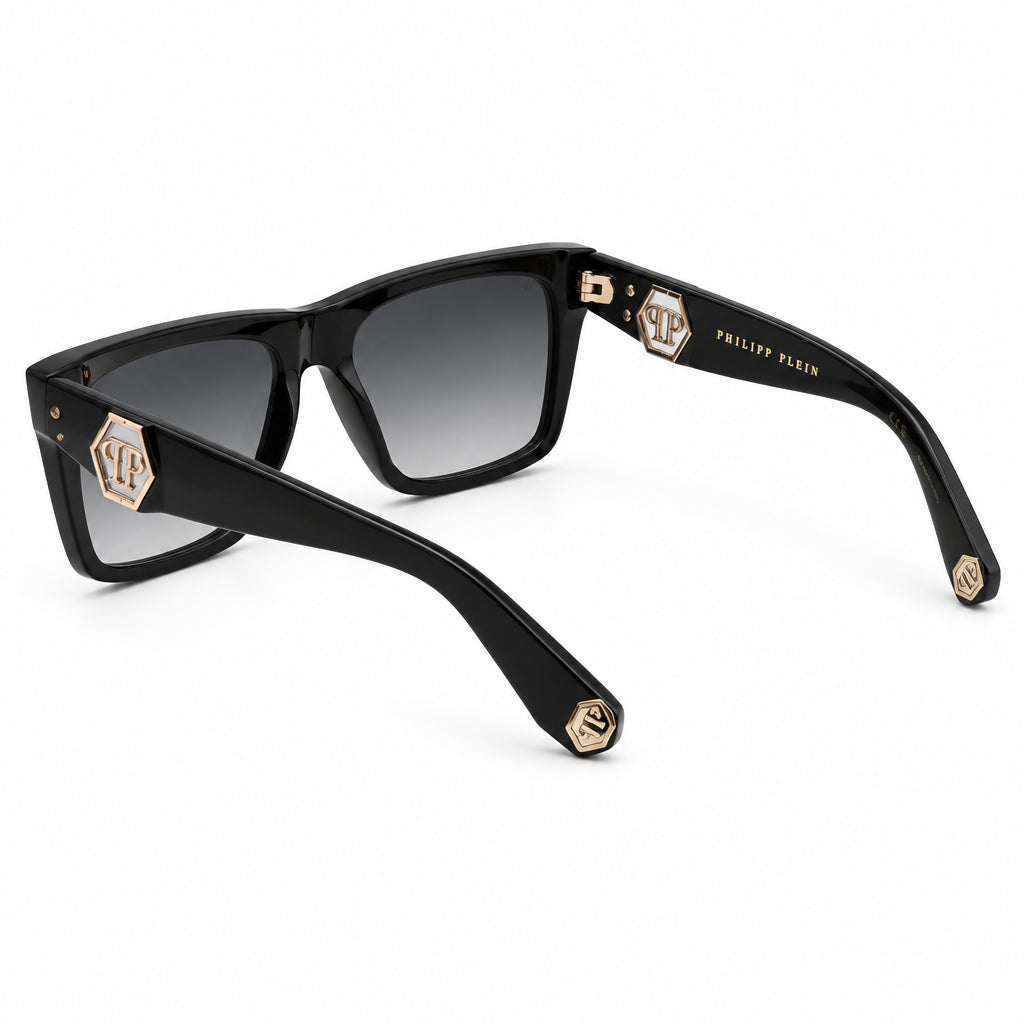 Philipp Plein SPP177 Unisex Shiny Black Sunglasses