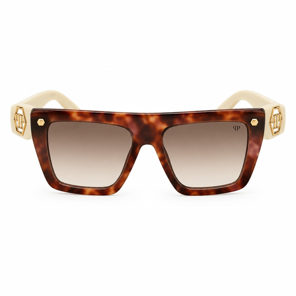 Philipp Plein SPP177 Unisex Shiny Powder Havana Sunglasses
