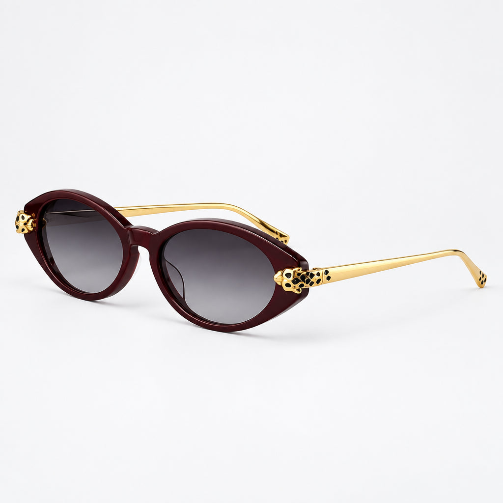 Cartier Panthère de Cartier Women’s Cat-Eye Rich Burgundy Sunglasses