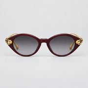 Cartier Panthère de Cartier Women’s Cat-Eye Rich Burgundy Sunglasses