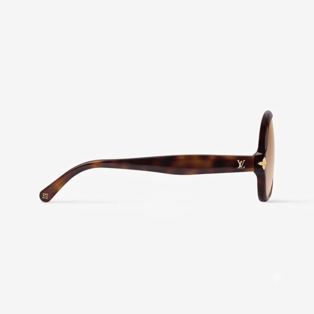 Louis Vuitton Women Aura Flower Square Pilot Sunglasses