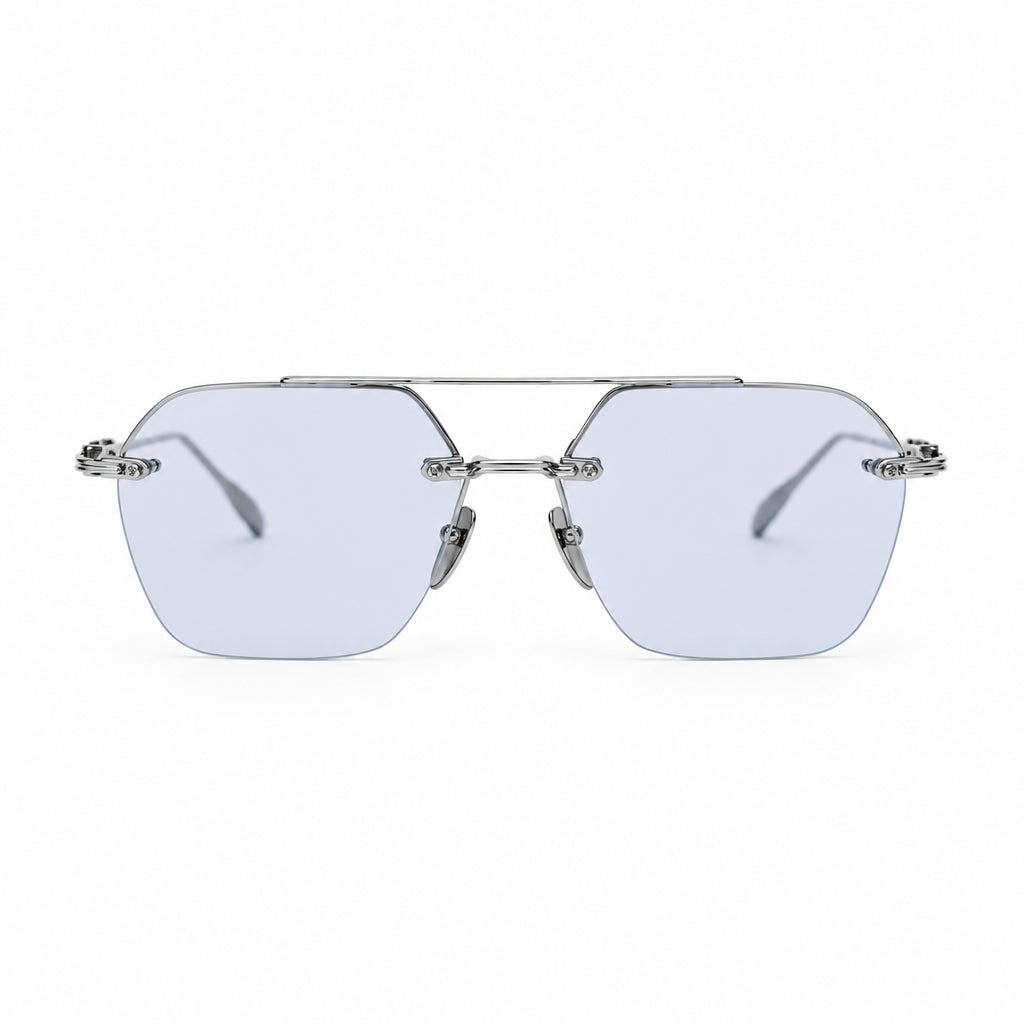 Chrome Hearts Unisex Silver &amp; Light Purple Fluid Optical Glasses